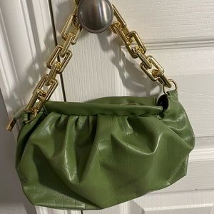 Olive Green Mini Gold Chain Purse